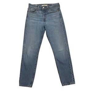 Levi's Premium Wedgie Fit Jeans High Rise‎ Button Fly Denim Blue Women's Size 25